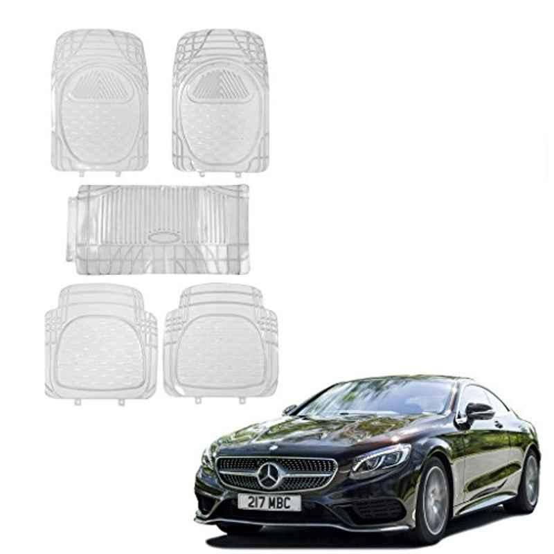 Kozdiko 5 Pcs 6205 Rubber & PVC Clear Car Foot Mat Set for Mercedes Benz S-Class