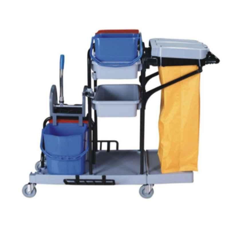 Grey Plastic Multipurpose Janitor Cart