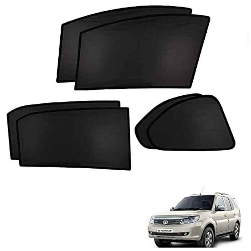 Kozdiko 6 Pcs Custom Fit Non Magnetic Curtains Mesh Car Sun Shade Set for Tata Safari Storme