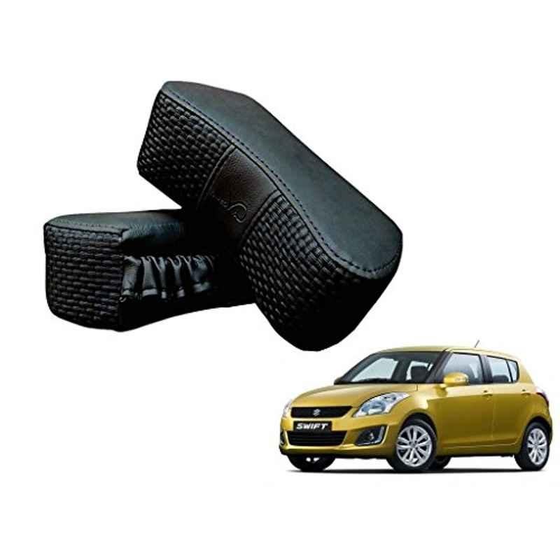 Kozdiko 2 Pcs Memory Foam Black Luxurious Neck Rest Set for Maruti Swift, koz_36212