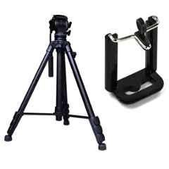 Simpex VCT 899 8 ft Aluminium Black Tripod with Mobile Holder