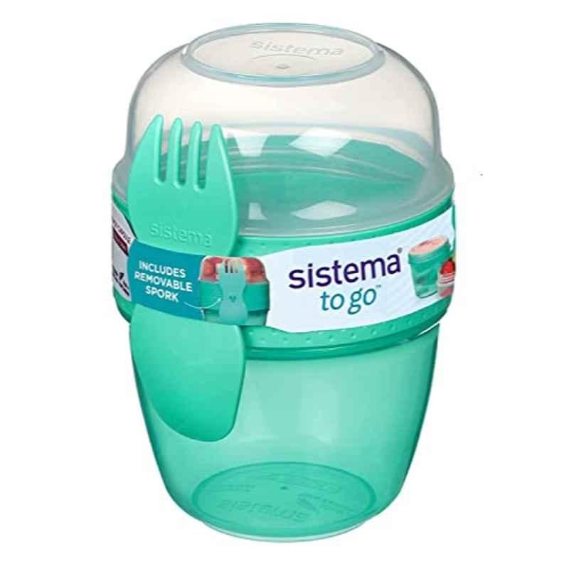 Sistema 515ml Green Snack Capsule To Go Container, 21488