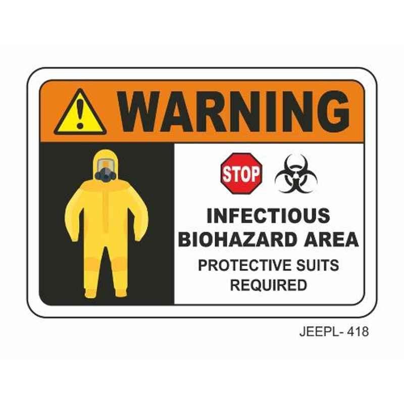 Jeepl Warning Infectious Blohazard Sticker, jeepl-418