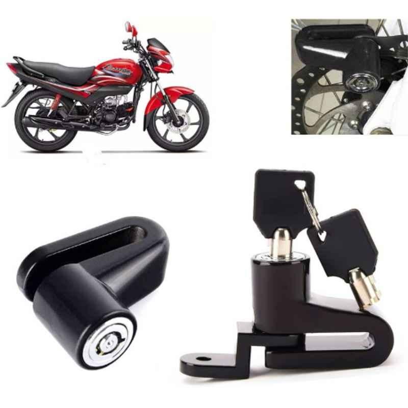 Auto Pearl Steel Black Heavy Duty Anti-Theft Disc Brake Lock for Passion Plus, Lock_270