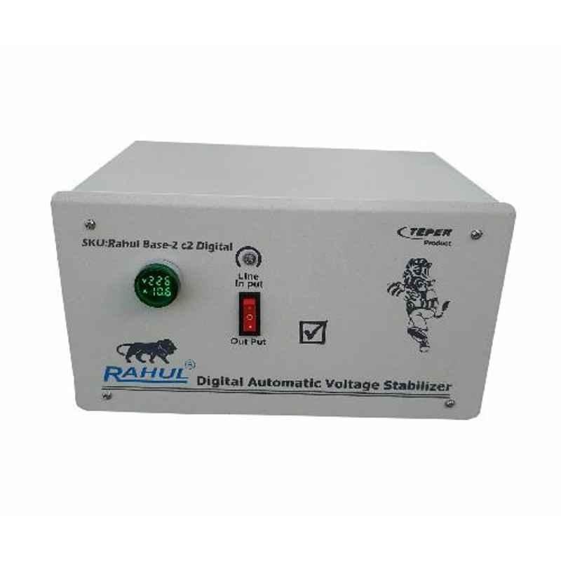 Rahul Base-2 C2 Digital 2.5kVA 10A 140-280V 3 Step Automatic Copper Voltage Stabilizer