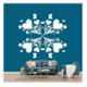 Kayra Decor 24x40 inch PVC Heart with Flower Wall Design Stencil, KDS36001