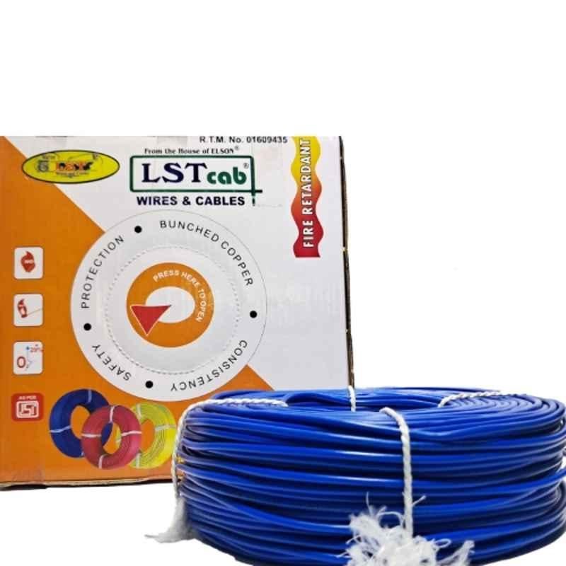LST CAB 0.75 Sqmm Single Core Blue FR PVC Insulated CCR Copper Wire for Domestic & Industrial Purpose, Length: 58 m