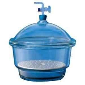 Borosil 300mm Vacuum Desiccator Set with Cover & Porcelain Plate, 3083045