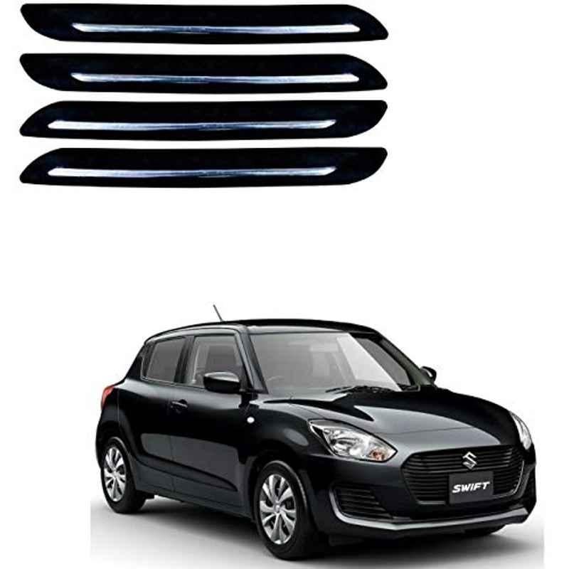 Kozdiko 4 Pcs Single Chrome Bumper Protector Set for Universal