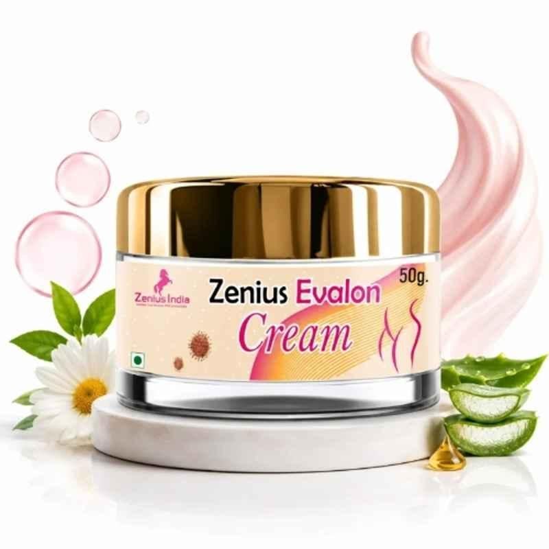 Zenius India 50g Evalon Cream with Neem, Haldi, Ajwain, Nariyal Oil & Kayaputi Oil for Supports Womens Intimate Hygiene