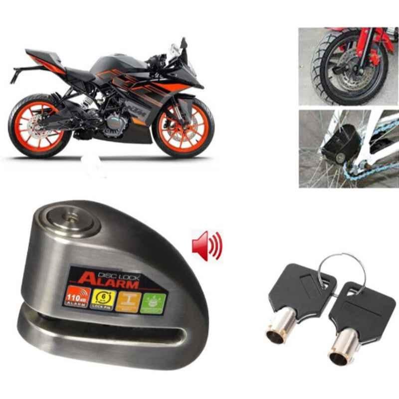 Auto Pearl Steel Black Anti-Theft Alarm Disc Brake Lock for RC 200 BS6, Lock_472