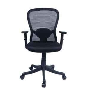 Evok Netted Fabric Black Ergonomic Office Chair, FFOFOCMNMTBL11597M