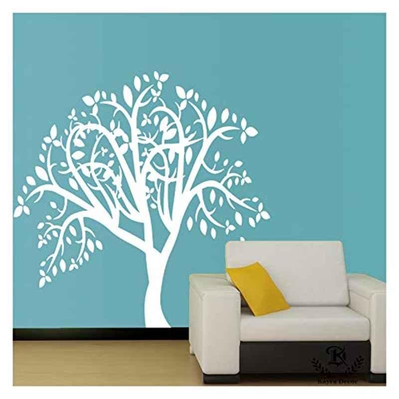 Kayra Decor 60x72 inch PVC Happy Tree Wall Design Stencil, KHSNT373