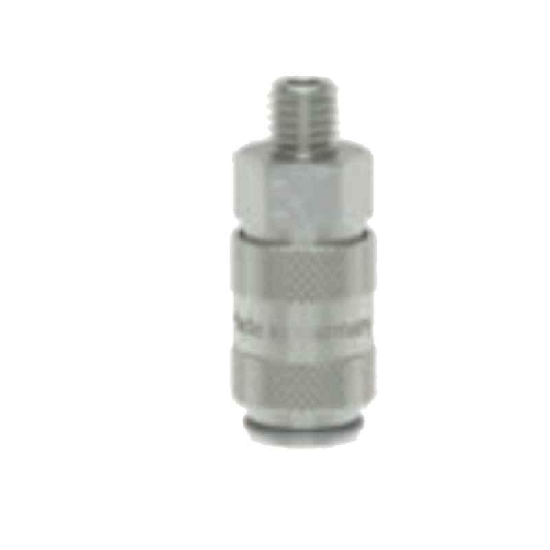 Ludcke G1/8 Plated ESMCN 18 AO Straight Through Coupling with Male Thread, Length: 28 mm