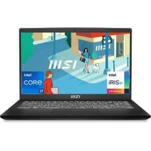 MSI B13M-288IN Modern 15 Classic Black Thin & Light Laptop with Intel Core i7 13th Gen 1355U 16GB/512GB SSD/Windows 11 Home & 15.6 inch Display, 9S7-15H112-288