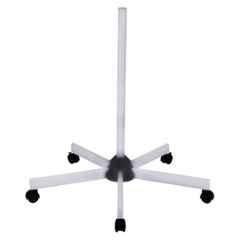 Optike 31 inch ABS & Iron White Floor Stand with 5 Legs & Wheels, FS2