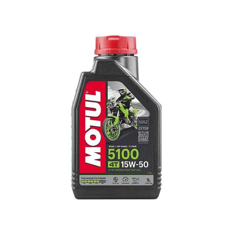 Motul 5100 4T 15W50 1L Technosynthese Oil Filter Synthetic Blend Engine Oil