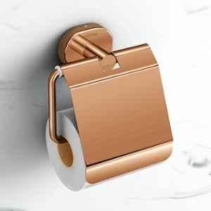 Plantex Stainless Steel Toilet Paper Holder for Bathroom/Tissue Holder for Washroom/Toilet roll Holder for Wall Mounted/Bathroom Accessories PVD Rose Gold Finish Onix