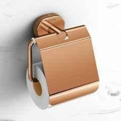 Plantex Stainless Steel Toilet Paper Holder for Bathroom/Tissue Holder for Washroom/Toilet roll Holder for Wall Mounted/Bathroom Accessories PVD Rose Gold Finish Onix