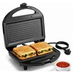 Thirdwind Grill Toast 800W Black 4-Slice Non-Stick Grill Plates Sandwich Maker with Cool Touch Handle, Press Lock & Indicator & 1 Year Warranty for Grilling & Toasting