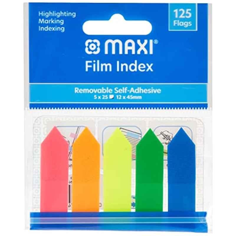 Maxi 12x45mm Self Adhesive Multicolour Pop Up Flag, P125 (Pack of 5)
