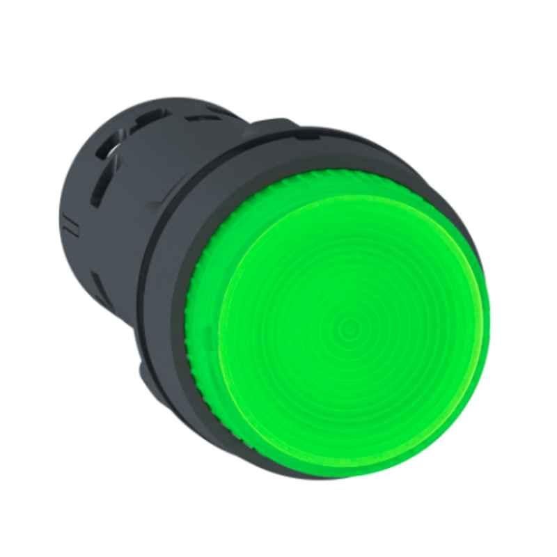 Schneider Harmony 230V 1-NO Green Spring Return Illuminated Push Button, XB7NW3361