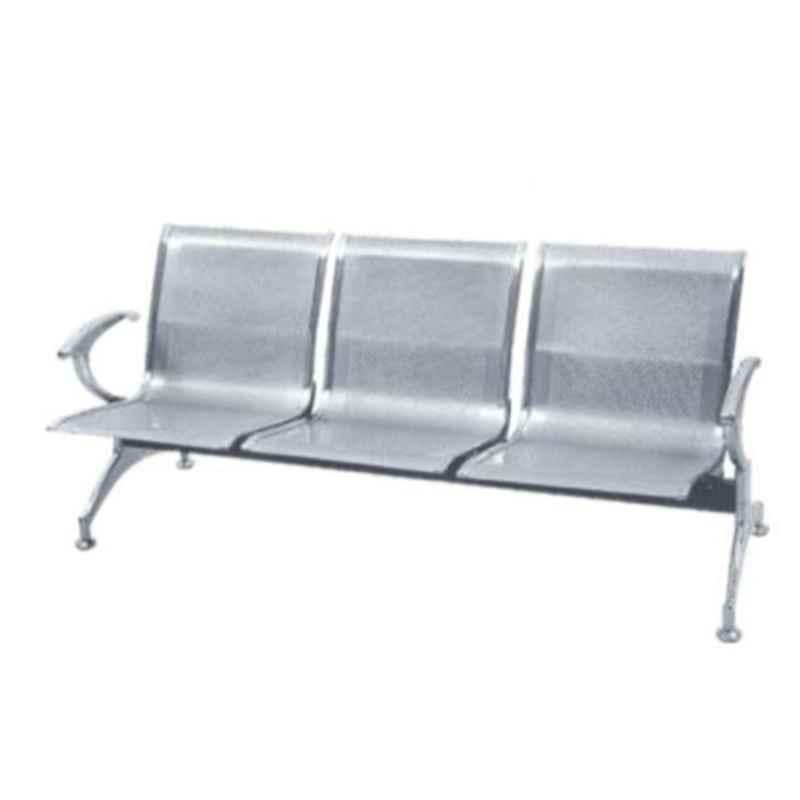 Yes Kay 3 Seater Stainless Steel Chrome Plated Waiting Chair