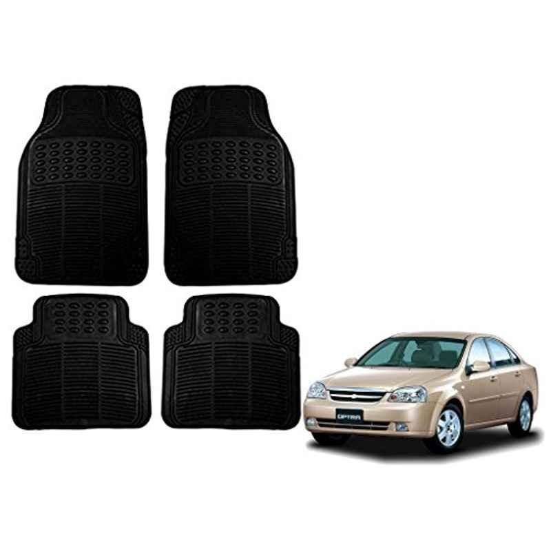 Kozdiko 4 Pcs Black Rubber Car Mat Set for Chevrolet Optra