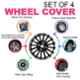Auto Pearl 4 Pcs 14 inch ABS Black & Silver Press Fit Wheel Cover Set for Maruti Suzuki Ritz