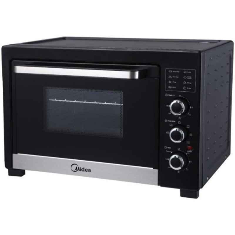 Midea 1800W 38L Black Oven Toaster Grill Rotisserie, MC38EHB