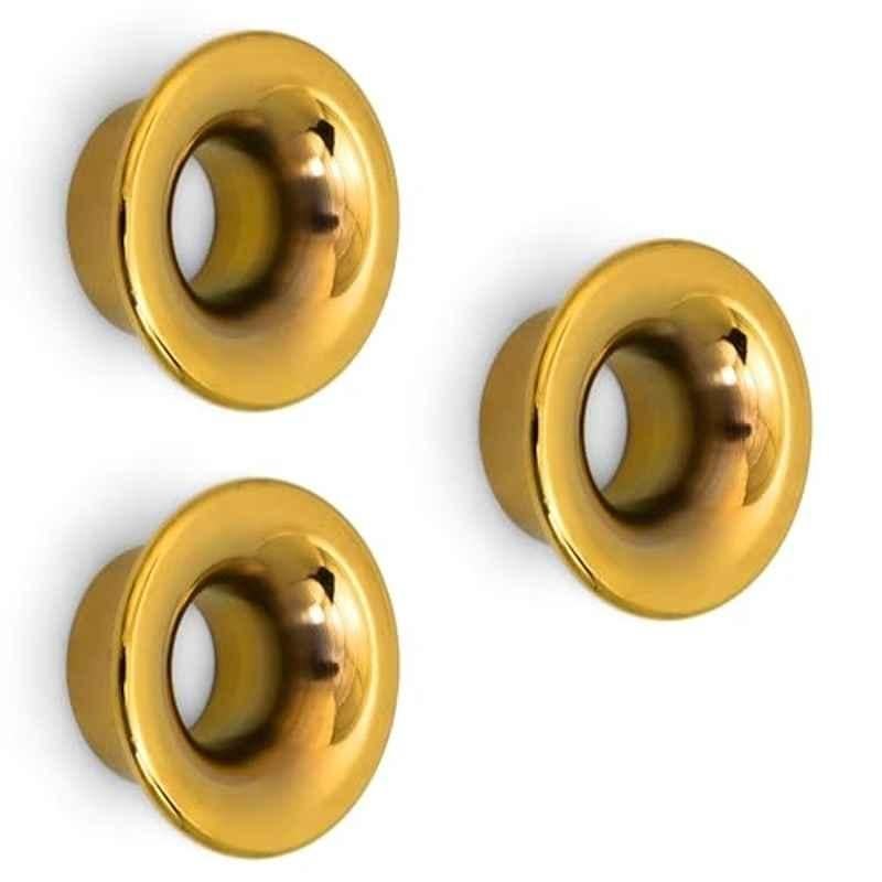 Plantex Knobs for Cabinet/Drawer Knobs/Round Knobs for Cabinets/Pull-Push Knob for Kitchen/Bedroom Drawer (Pack of 3) Gold