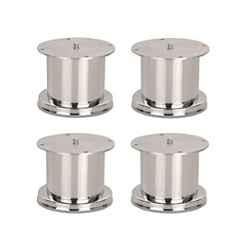 Implemental 50mm 6 inch Stainless Steel Glossy Finish Round Sofa Leg (Pack of 4)