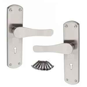 Onjecx 2 Pcs 8 inch Alloy Steel Stainless Steel Mortise Door Handle Set, S089SS