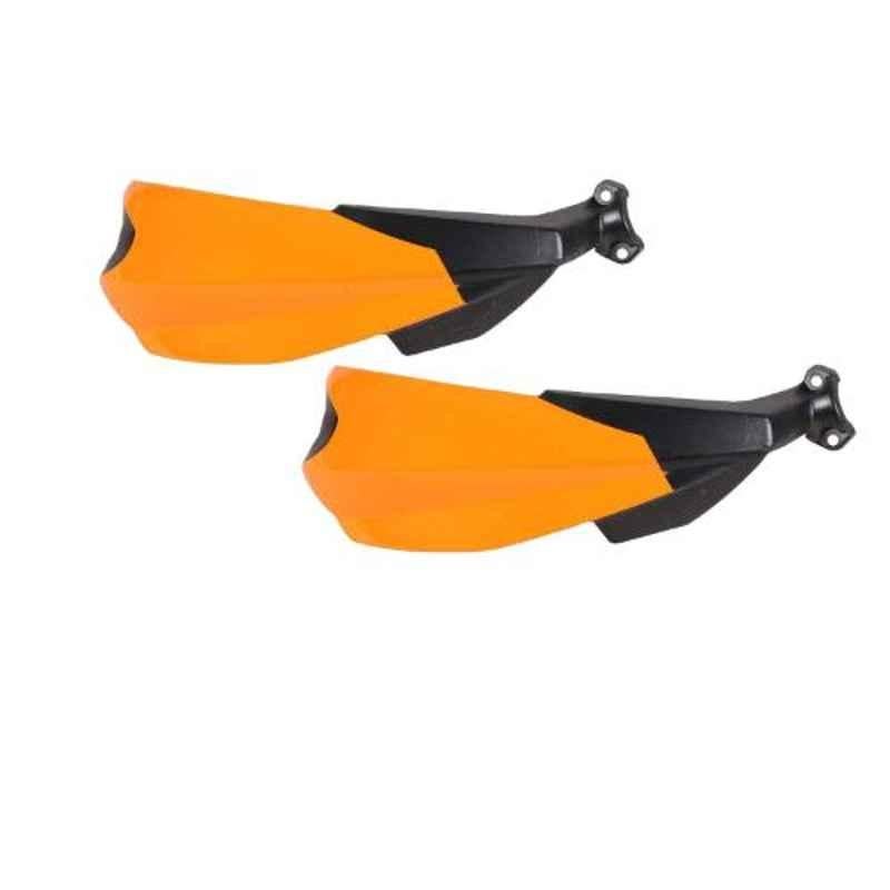 AllExtreme EXHGDO1 Orange Handlebar Handguard Finger Brush Wind Protector