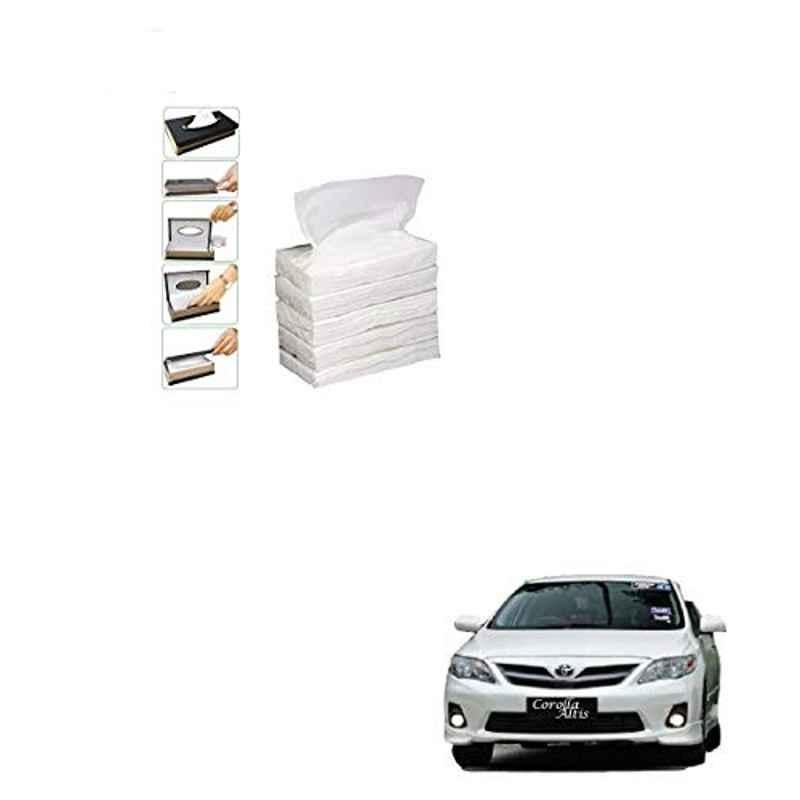 Kozdiko 100 Pulls Dispenser Box Refiller Tissue Paper with 200 Sheets for Corolla Altis (Pack of 5)