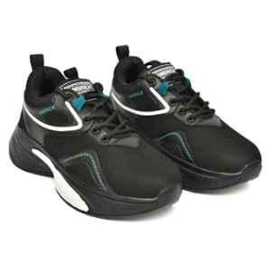 Ambrick 60WH Mesh Black & White Steel Toe Industrial Safety Shoes with Air Mix Sole for Men, Size: 8