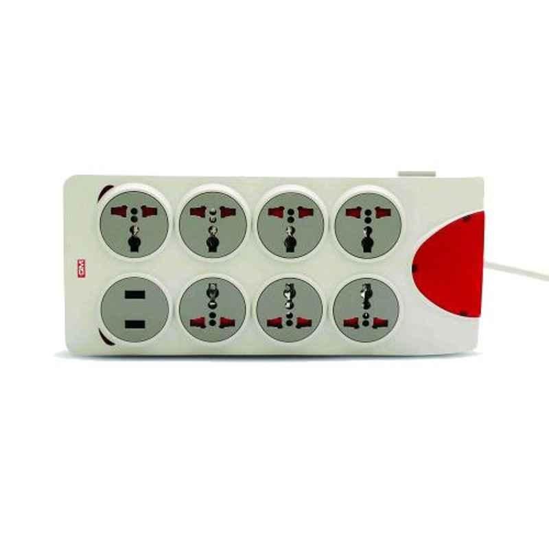 GM 3205 Quadro 8+1 Outlet Spike Guard with Surge Protector, Safety Shutter & Twin USB