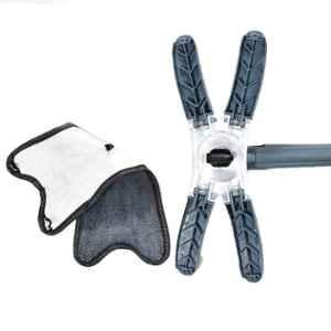 DeoDap 56.4 inch Microfiber X-Shape Hands Free Squeeze Floor Cleaning Mop (Pack of 2)