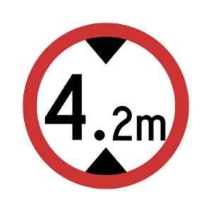 Ladwa 600mm Aluminium Red & White Circle Height Limit Mandatory Retro Reflective Road Signage, LSI-MCSB-600mm-NE