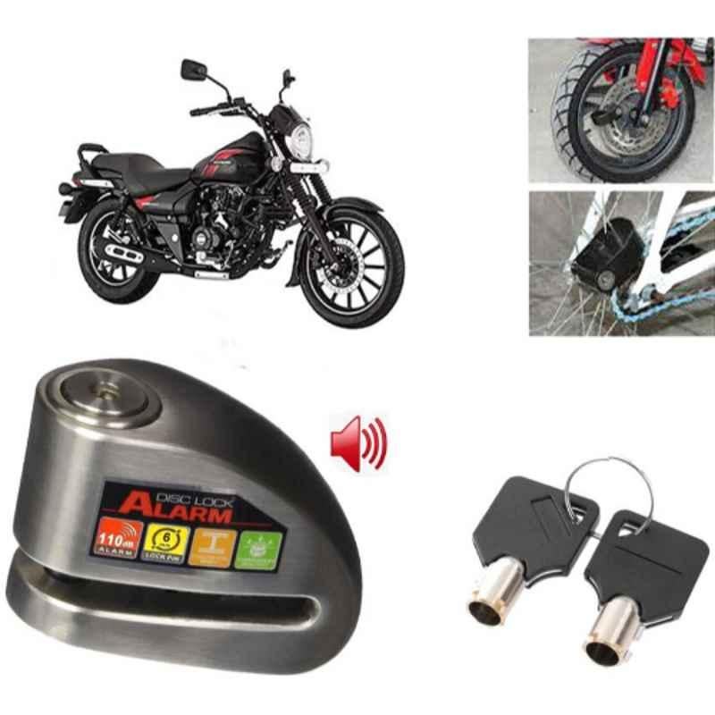 Buy Auto Pearl Steel Black Anti-Theft Alarm Disc Brake Lock for