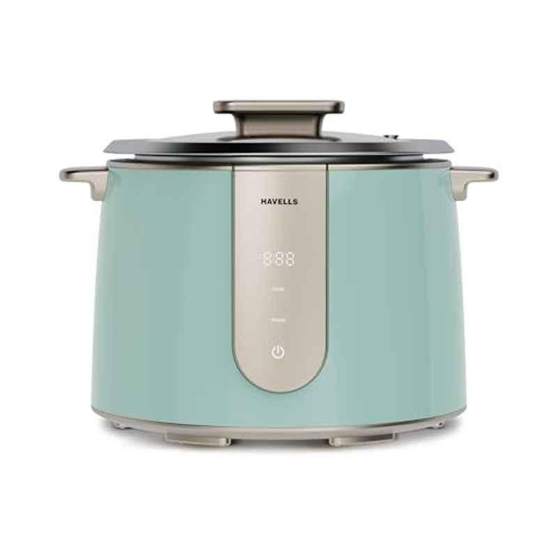 Havells Craft 1.8 Litre 700W Plastic Blue & Gold Rice Cooker with 6 hrs Keep Warm & 2 Years Warranty, GHCRCSBB070