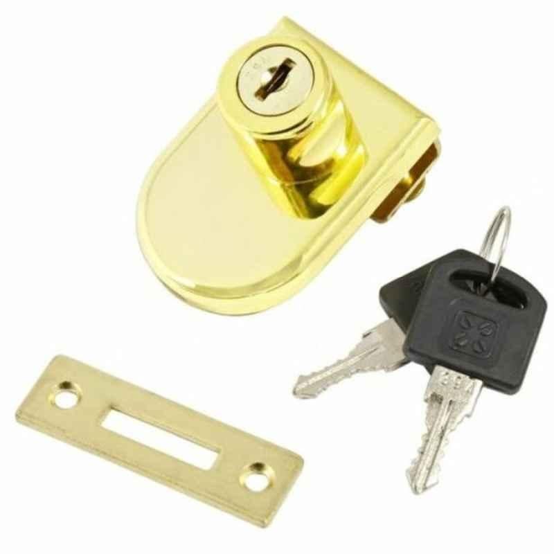 2 inch Gold Steel Glass Lock without Boring Hole