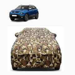 Aarex Auto Polyester Jungle 100% Waterproof Car Body Cover with Mirror Pocket, Triple Stitched & Dustproof for Tata Punch 2010-2025 All Models