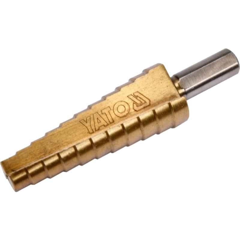 Yato 10-20mm HSS 4241 Titanium Coated Step Drill Bit, YT-44745