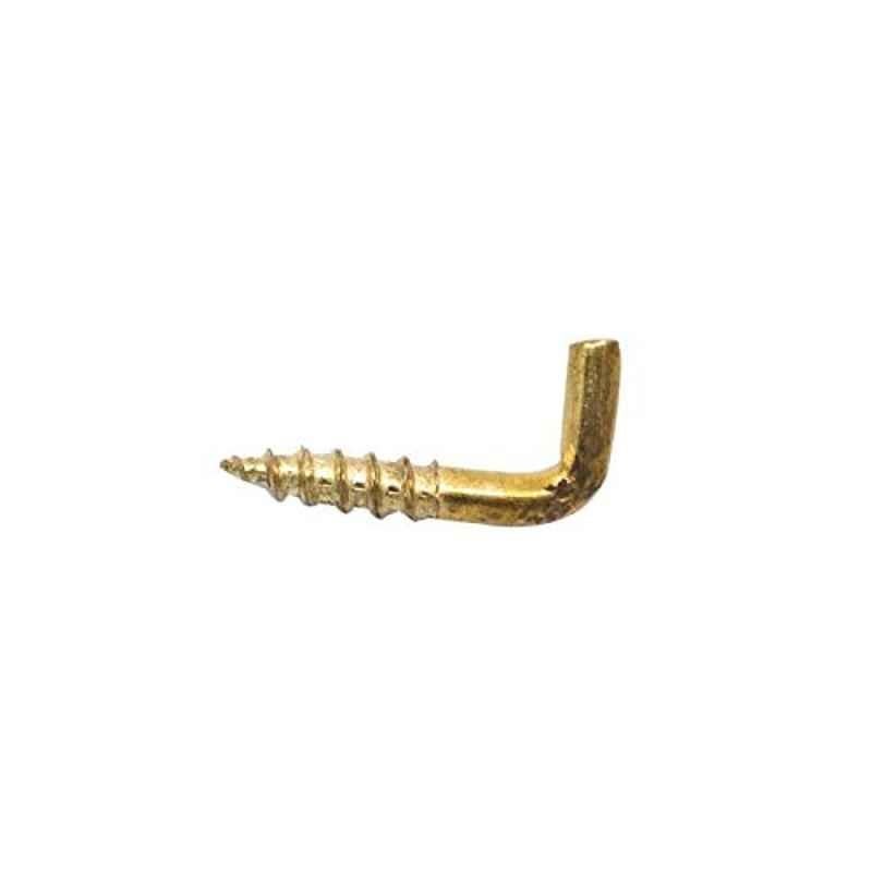 Homesmiths 1 inch Brass Plated Square Hook (Pack of 5)