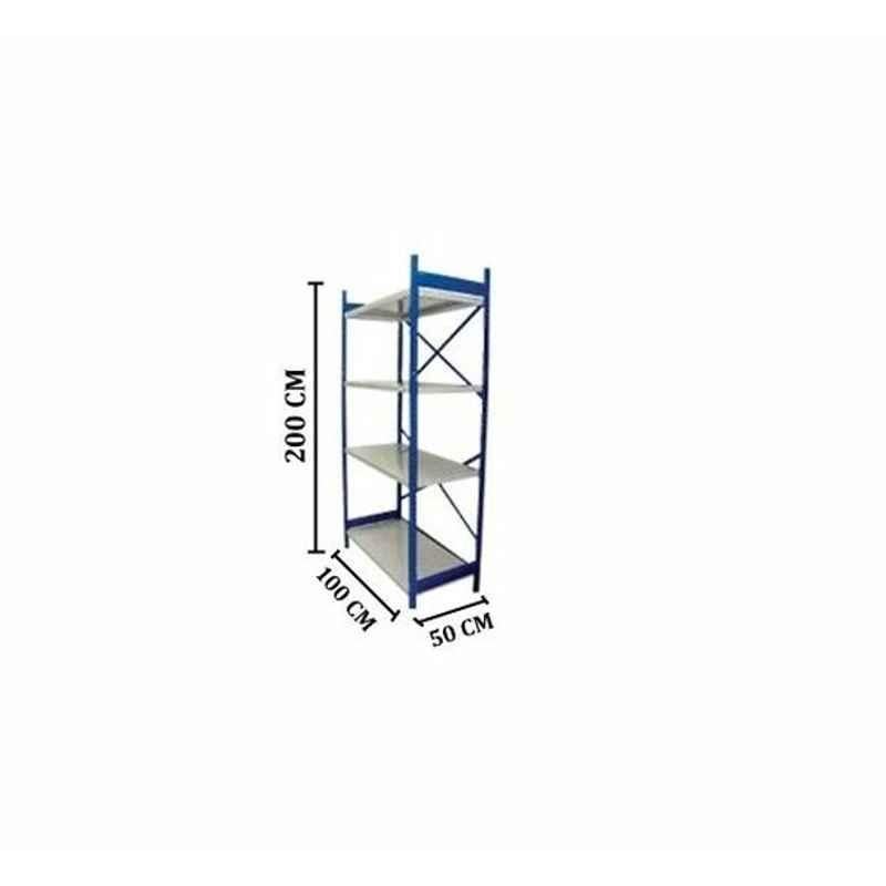 Ast 120kg HR Steel Blue & off-White Bolt Free Shelving with 4 Shelves, BF200501004