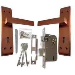 Onjecx 7 inch Stainless Steel Silver Double Turn Mortise Door Lock Set with 3 Keys, Onjecx0119