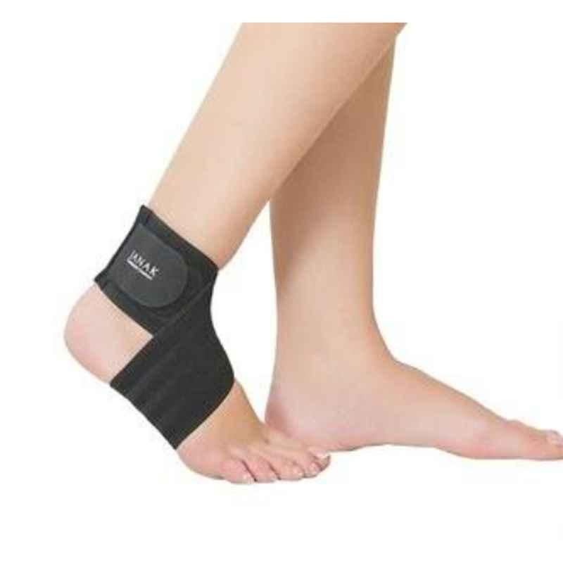 Optimo Neoprene Black Ankle Support Brace with Binder, 221-00214, Size: XXL