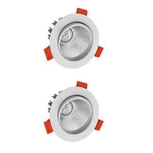 Fybros Pace 5W Aluminium Cool White Round LED COB Down Light, FLS5760B (Pack of 2)