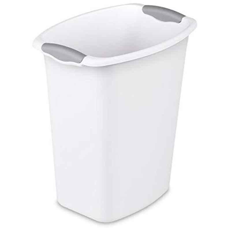 Sterilite 3 Gallon White Rectangular Wastebasket, 10358006